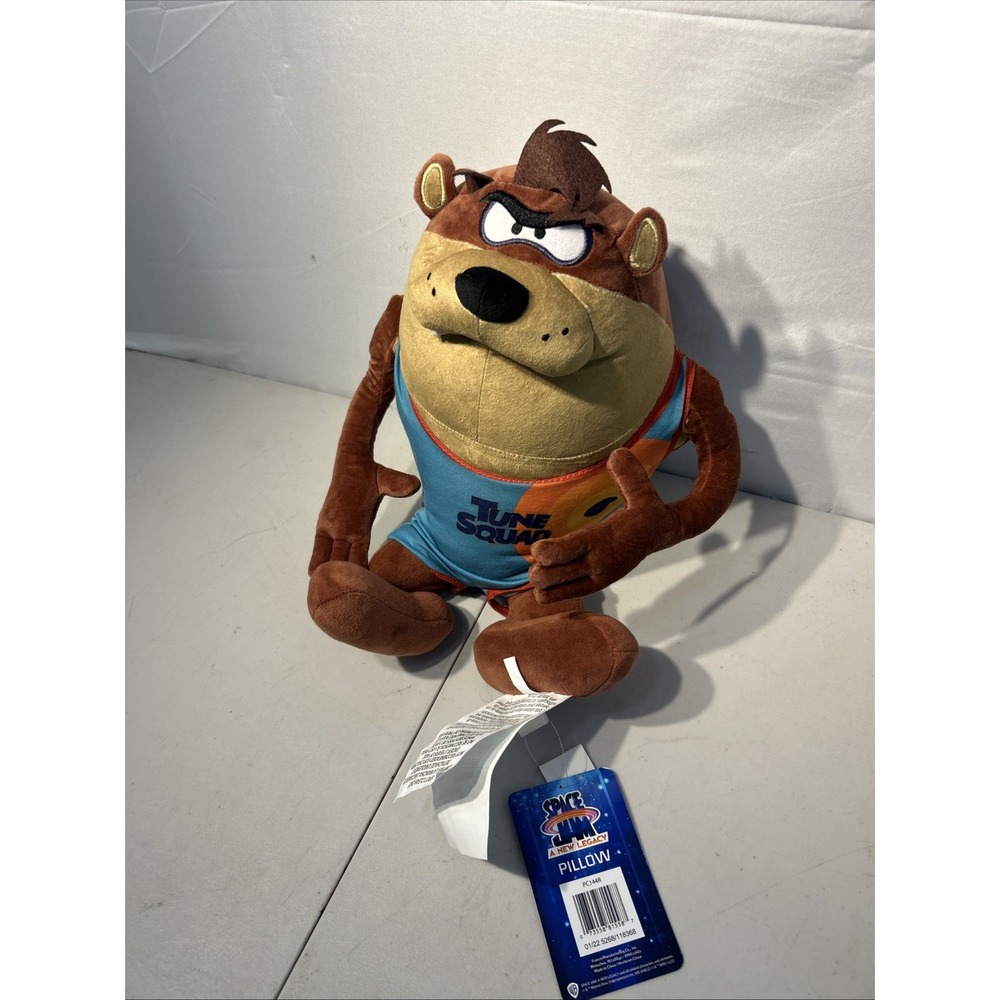 Tune Squad Taz Tasmania Devil A New Legacy Plush Soft Cuddle Pillow 14" Tall NWT